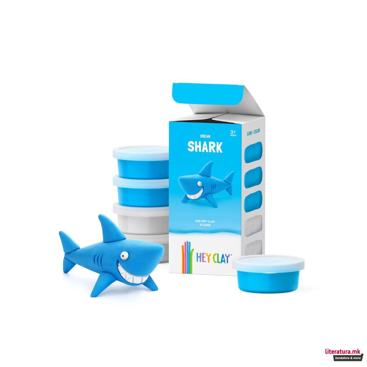 Сет за изработка со глина, Claymates: Ocean - Shark 