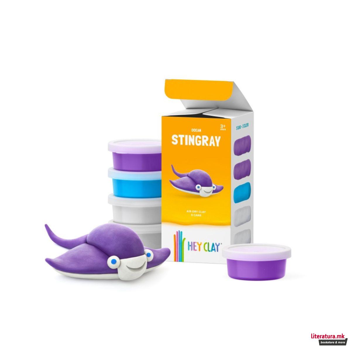 Сет за изработка со глина, Claymates: Ocean - Stingray 