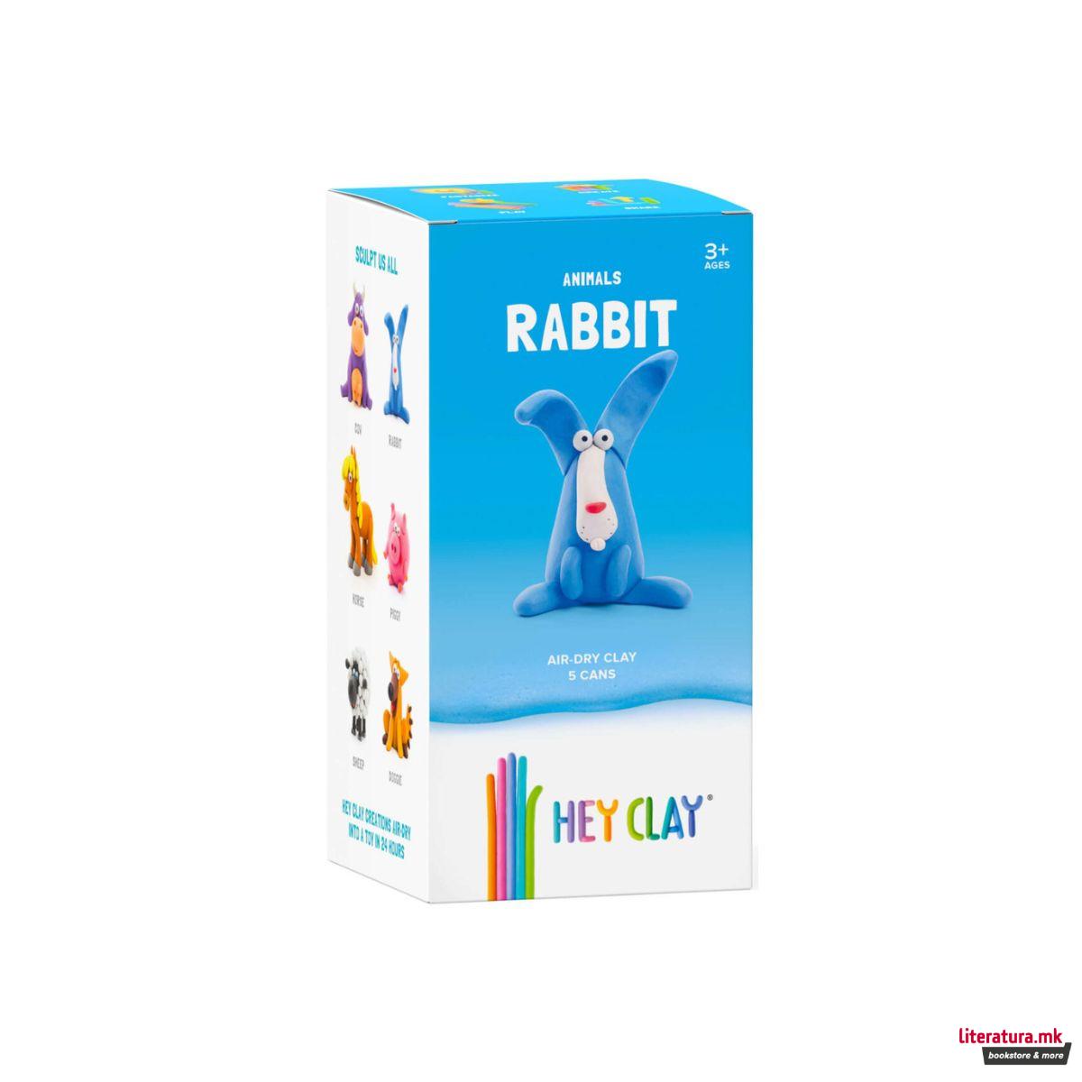 Сет за изработка со глина, Claymates: Animals - Rabbit 