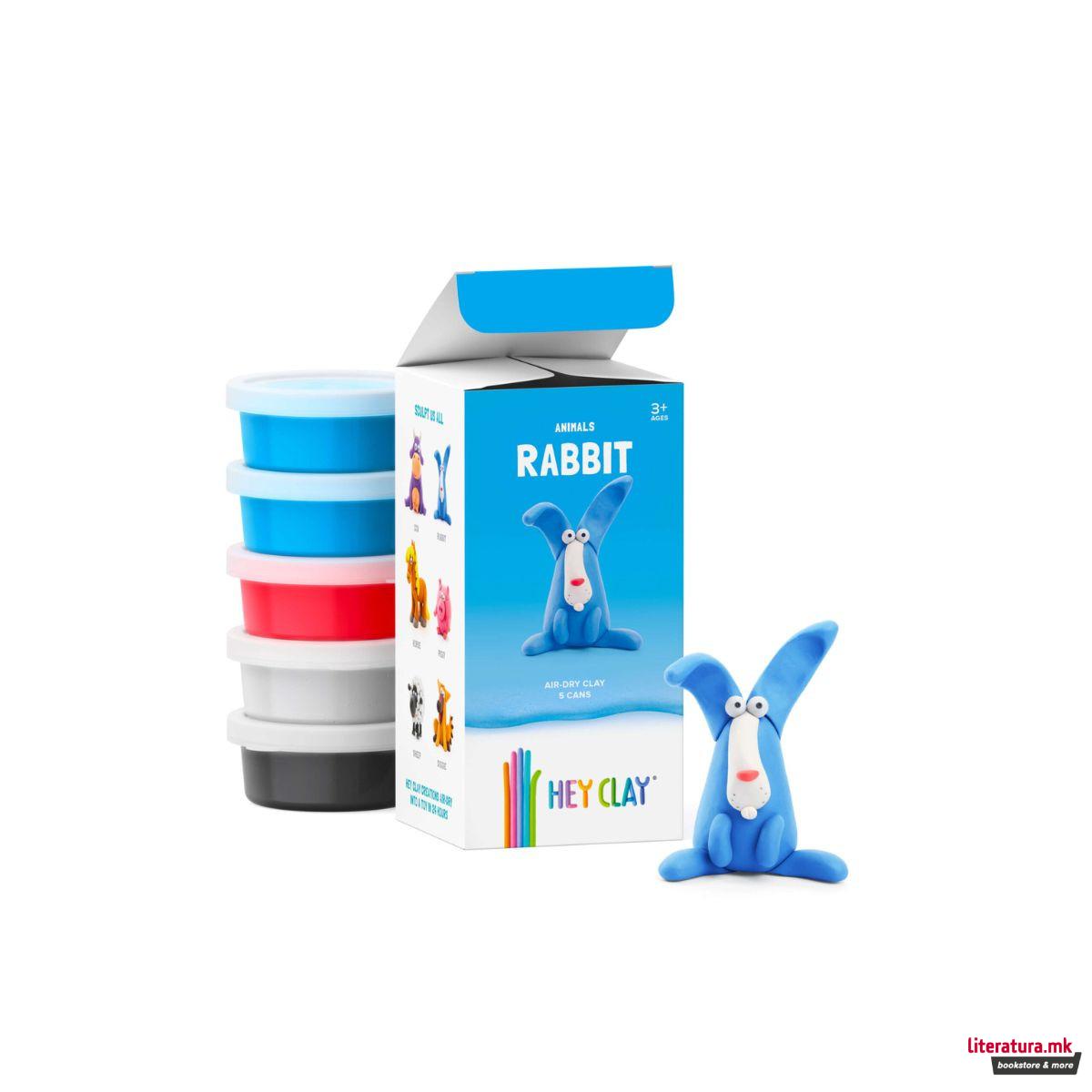 Сет за изработка со глина, Claymates: Animals - Rabbit 