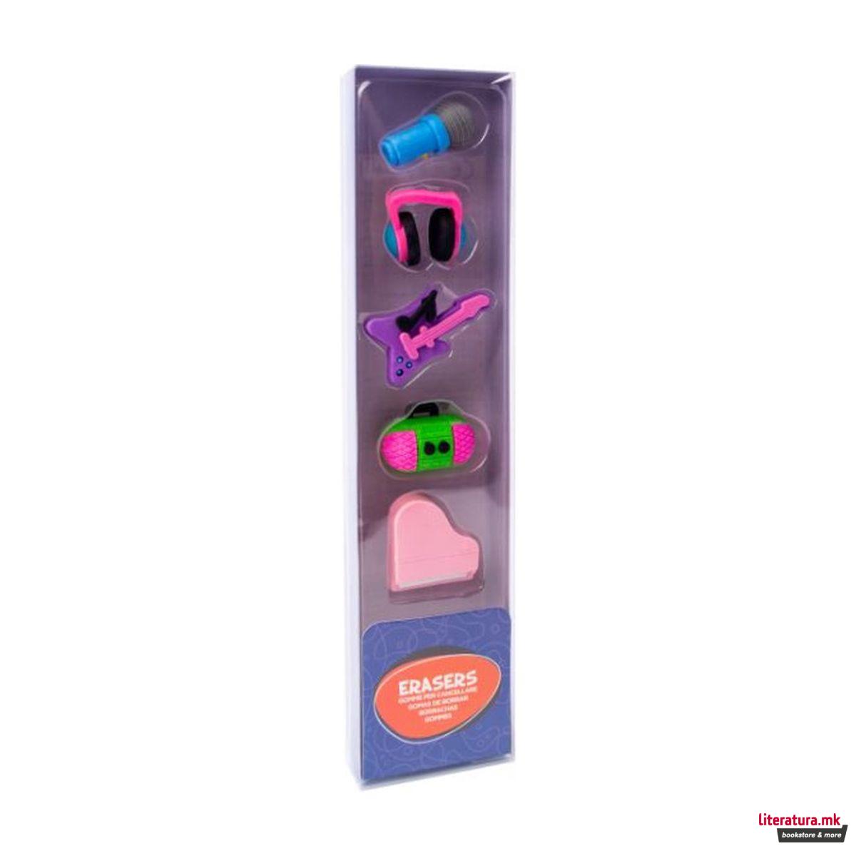 Сет гуми за бришење, Music, 1/5 