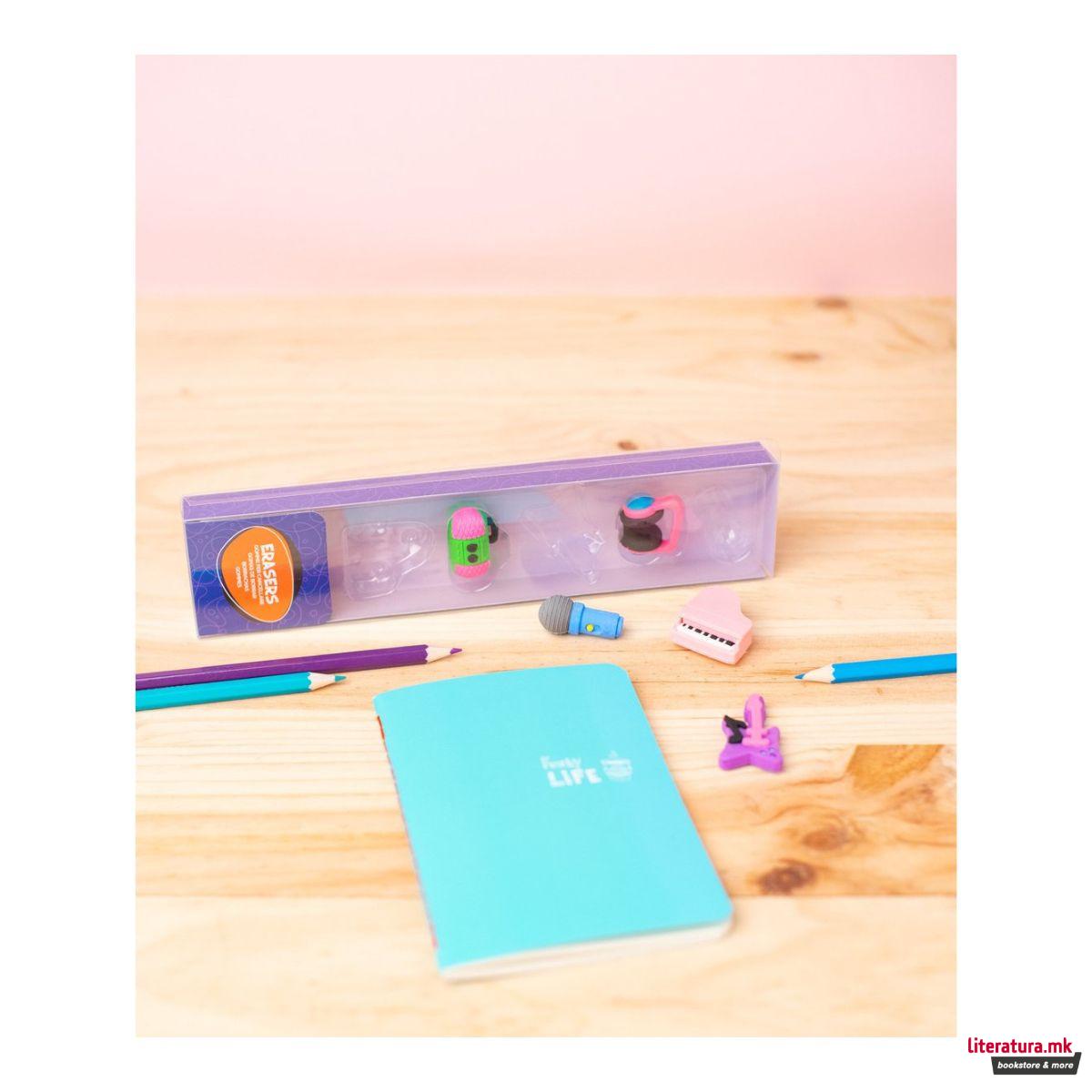 Сет гуми за бришење, Music, 1/5 