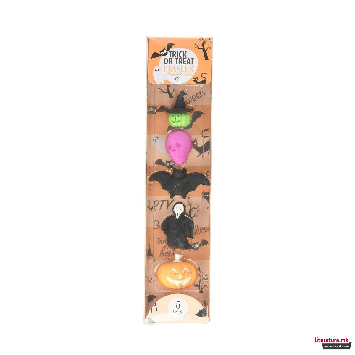 Сет гуми за бришење, Halloween, 1/5 