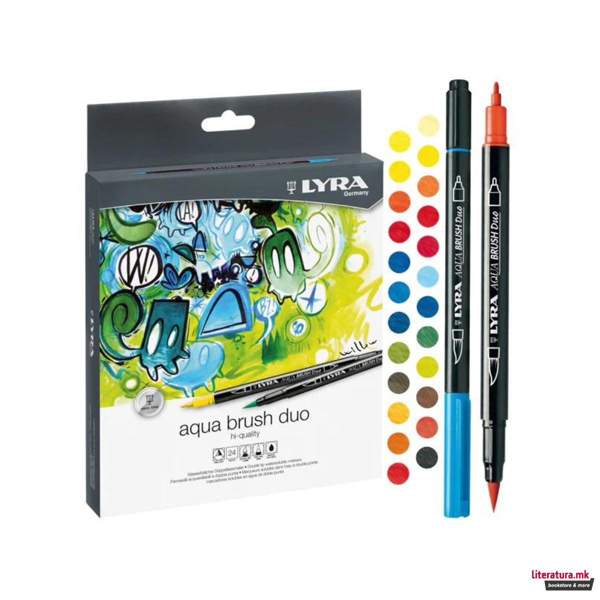Сет браш-пенкала, Lyra Aqua Brush Duo, 1/24