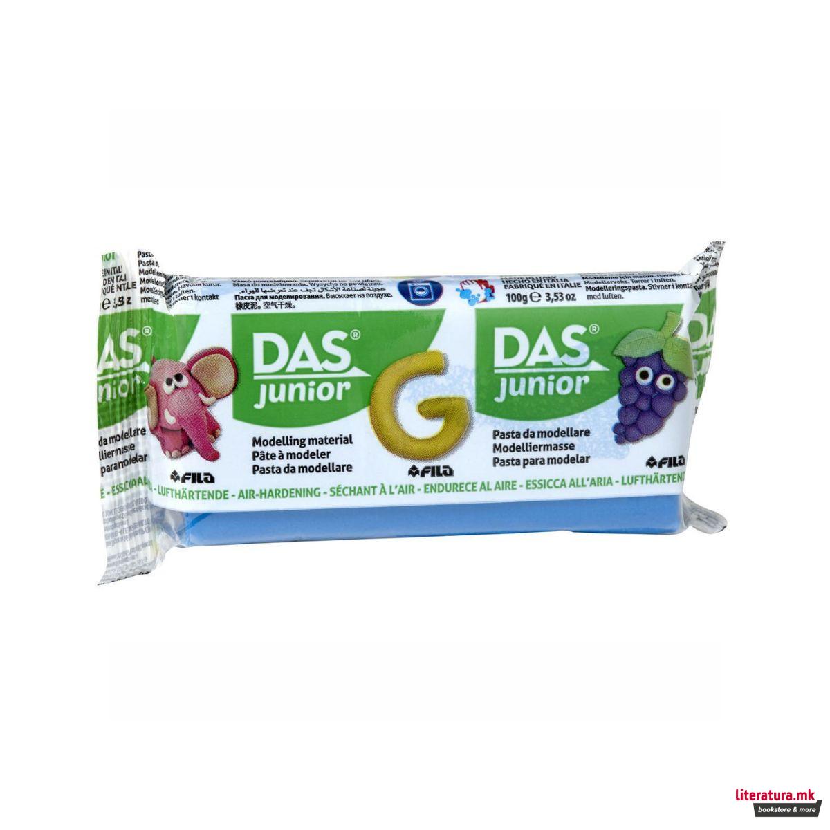 Глина, DAS Junior, 100g, светлосина 