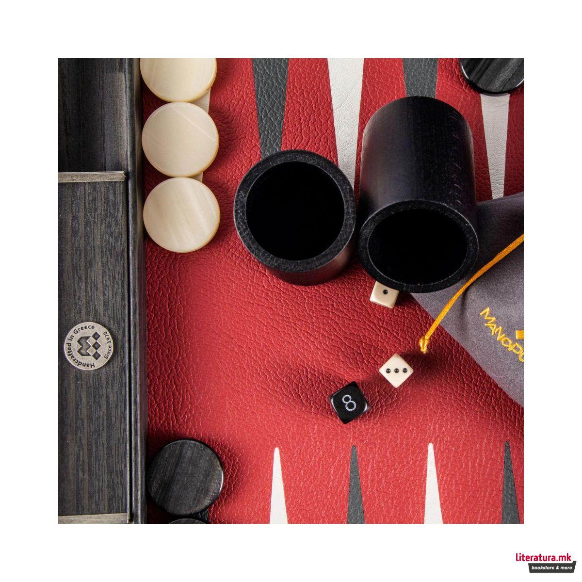 Сет за табла-рачна изработка, Premium Leatherette Burgundy Red 