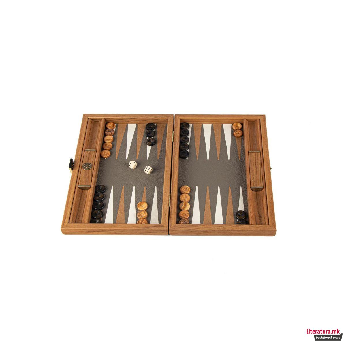 Сет за табла-рачна изработка, Premium Leatherette Grey Beige Ostrich Tote 