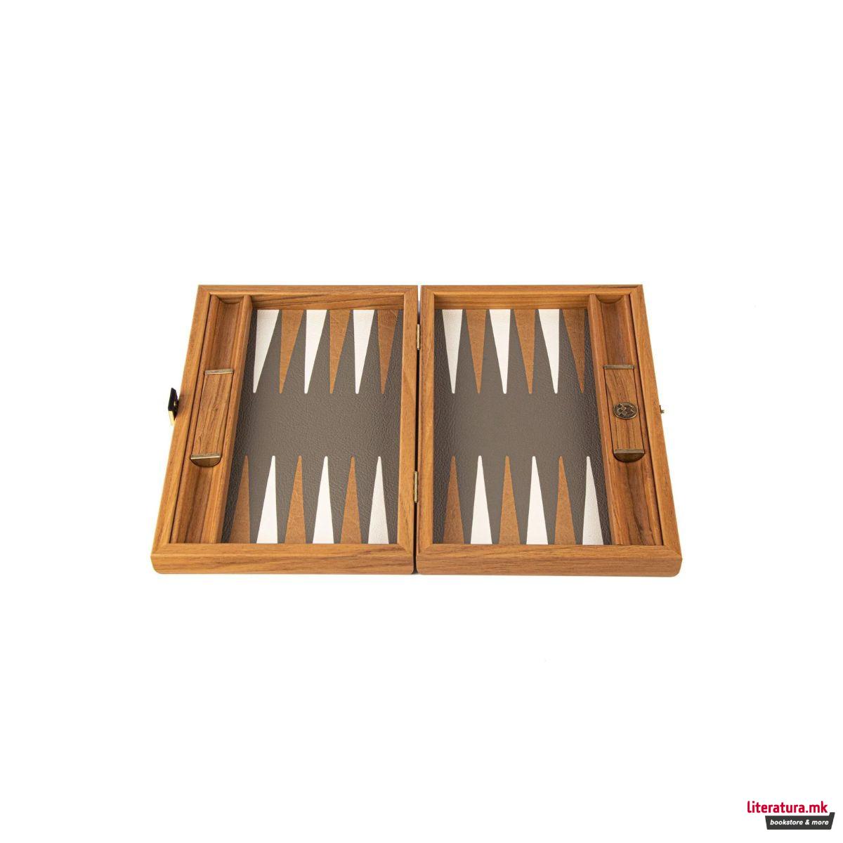 Сет за табла-рачна изработка, Premium Leatherette Grey Beige Ostrich Tote 