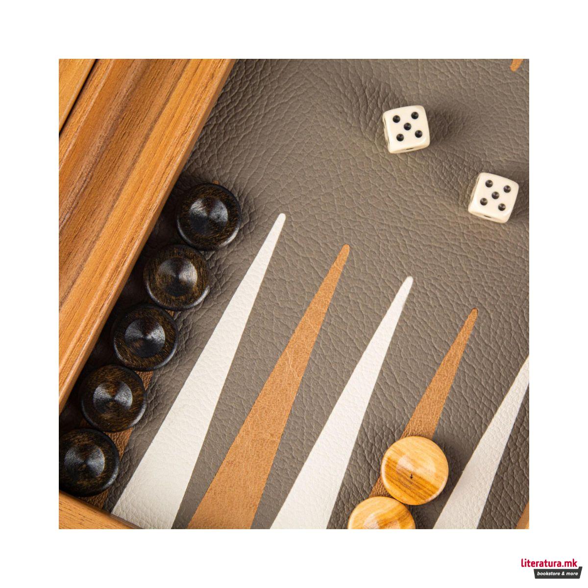 Сет за табла-рачна изработка, Premium Leatherette Grey Beige Ostrich Tote 