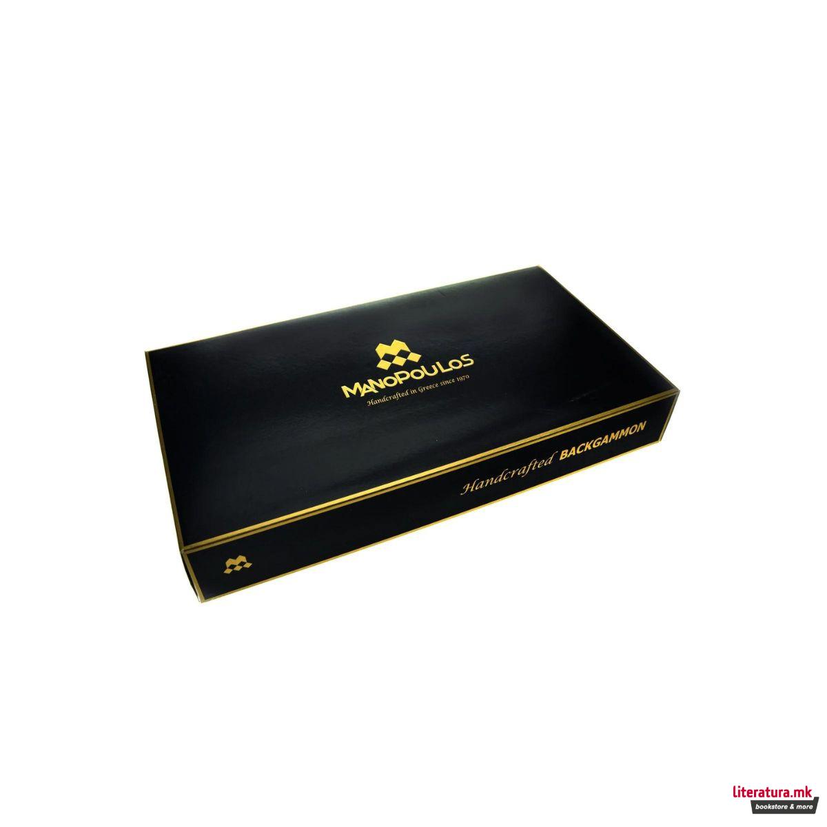 Сет за табла-рачна изработка, Wenge Inlaid Backgammon w/ Walnut Burl and Oak 