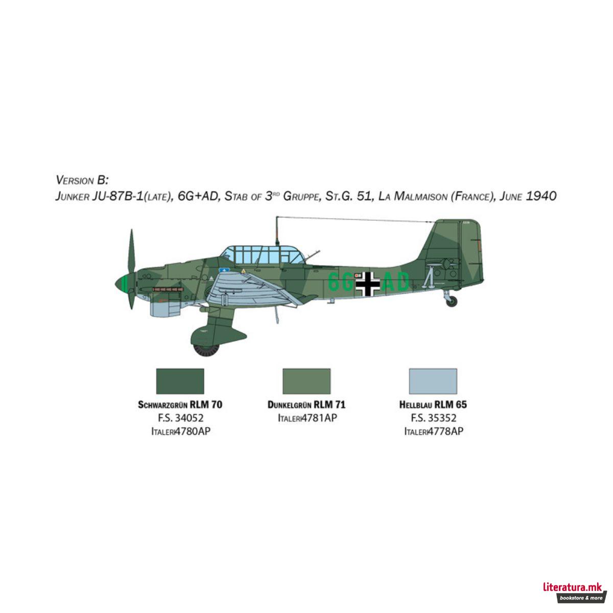 Макета, Junkers JU-87B Stuka, 1:48 