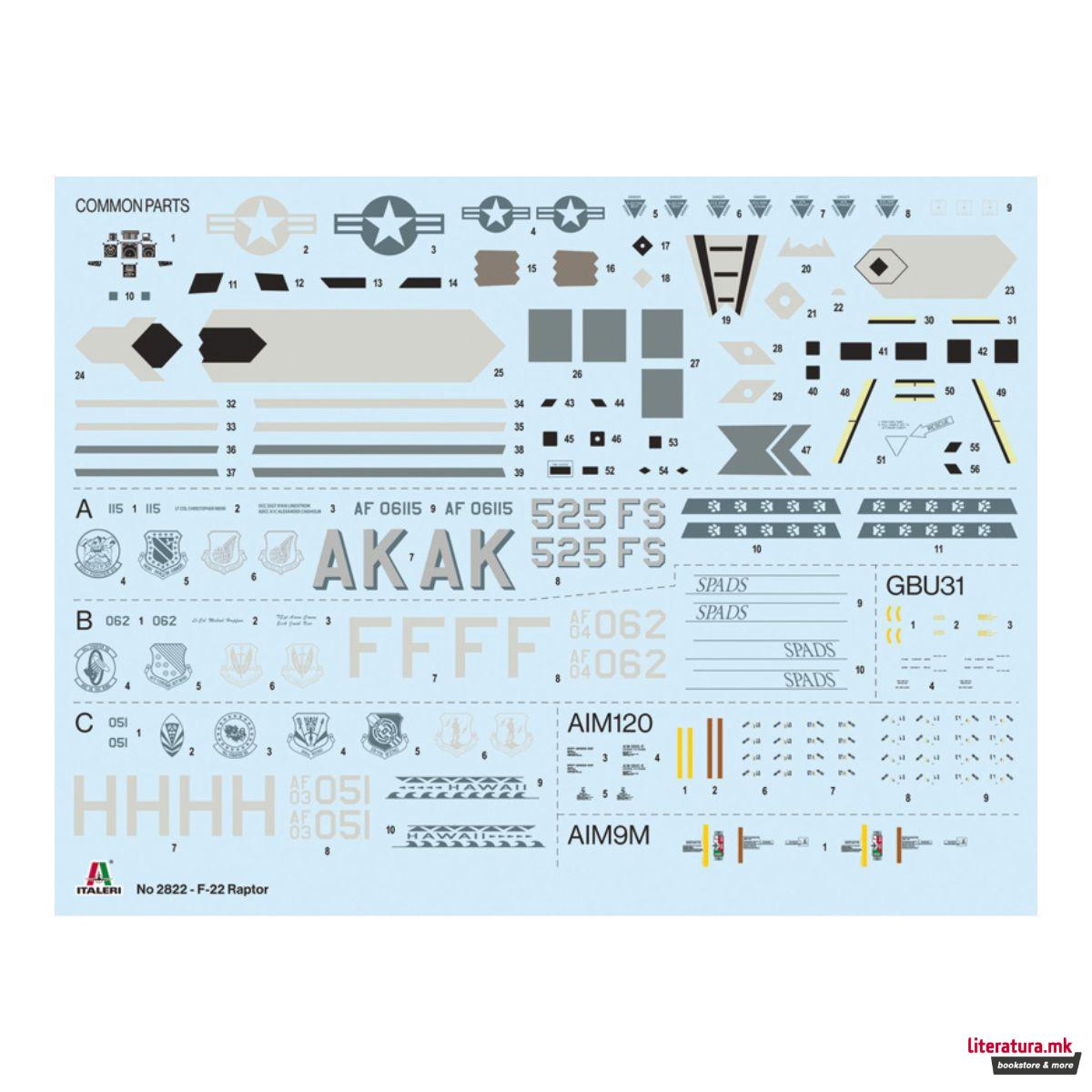 Макета, F-22 A Raptor, 1:48 