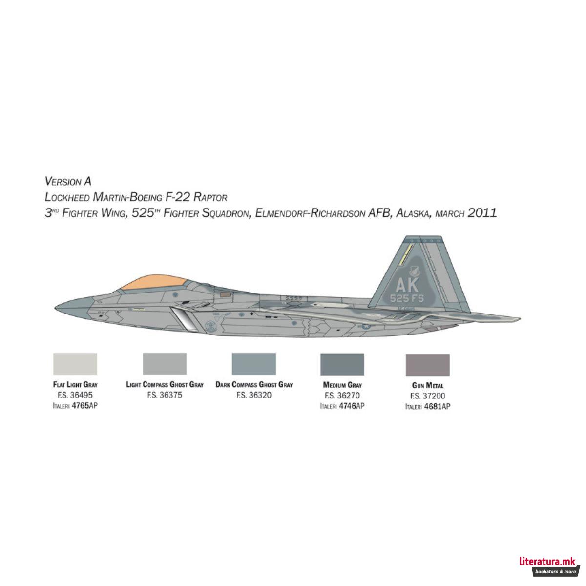 Макета, F-22 A Raptor, 1:48 