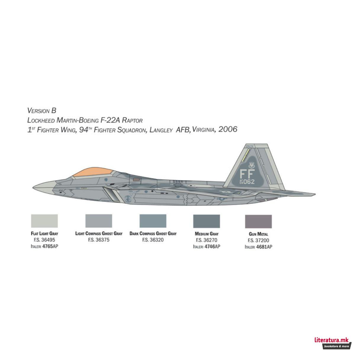 Макета, F-22 A Raptor, 1:48 