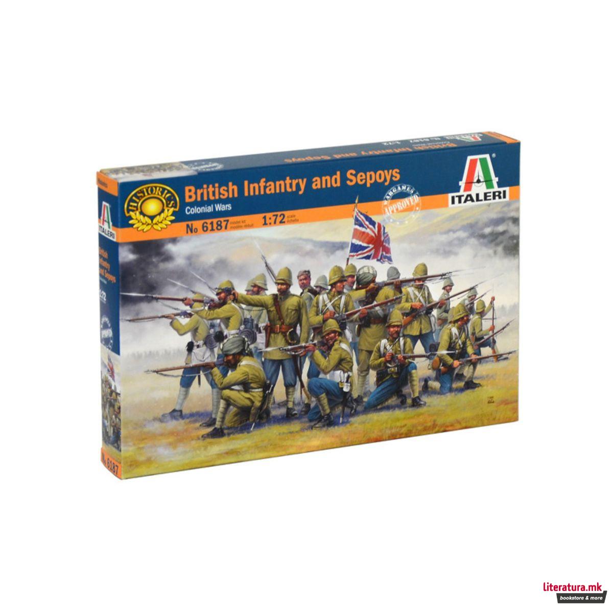 Макета, British Infantry and Sepoys, 1:72 