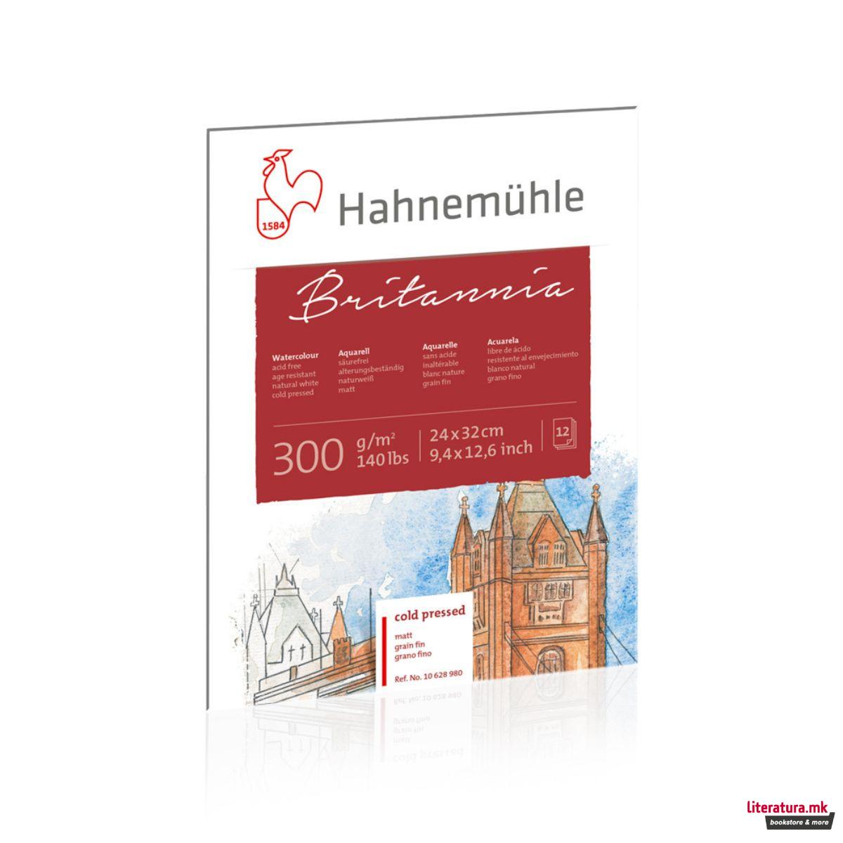 Блок, Britannia, 300 g/cm², 24 x 32 cm, ладно пресуван 