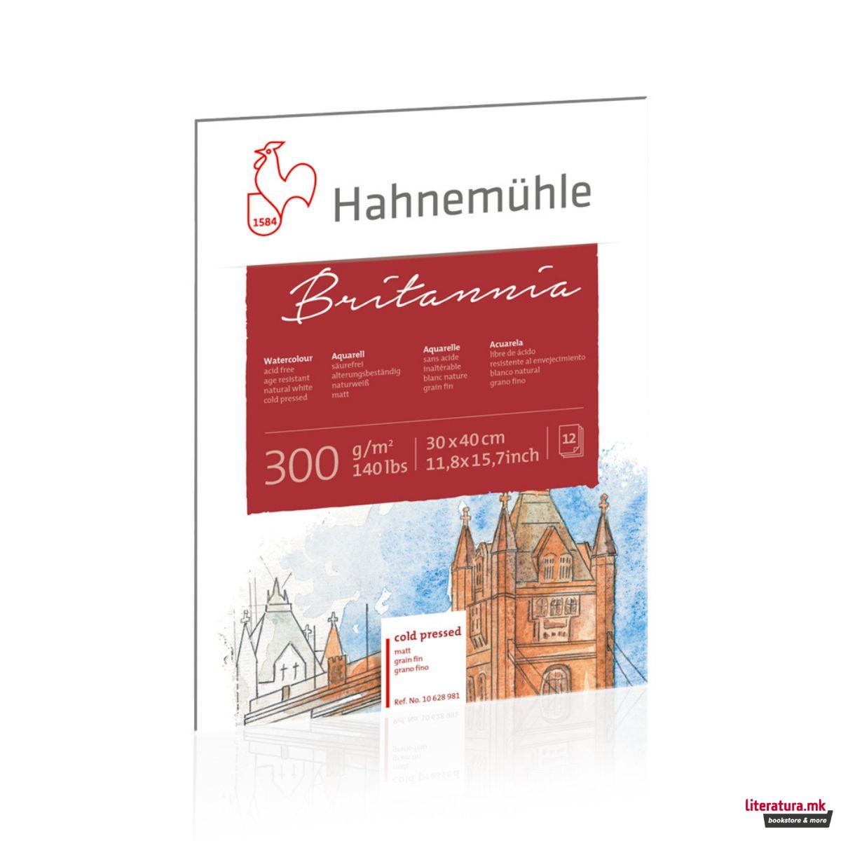 Блок, Britannia, 300 g/cm², 30 x 40 cm, ладно пресуван 