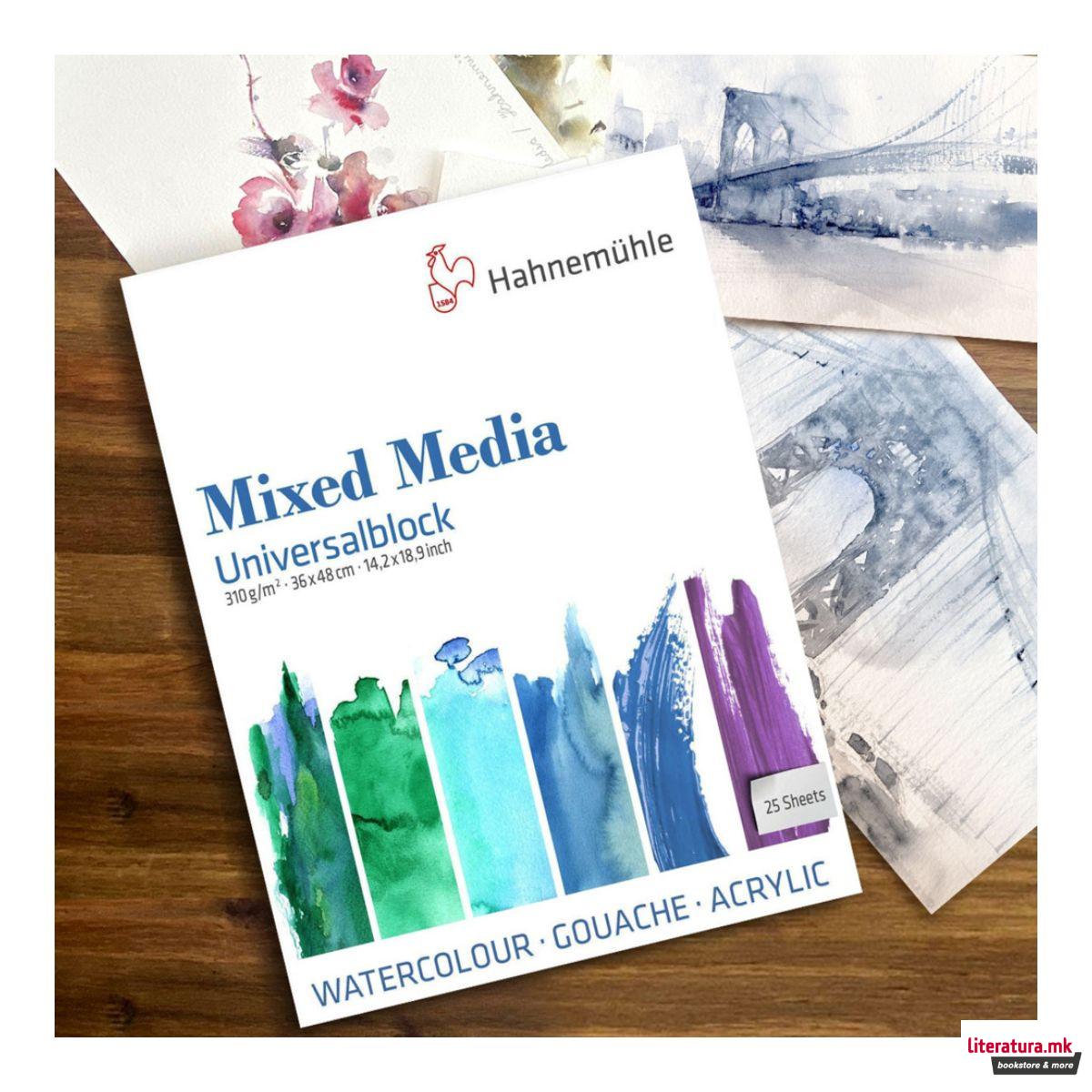 Универзален блок, Mixed Media, 310 g/cm², 24 x 32 cm 