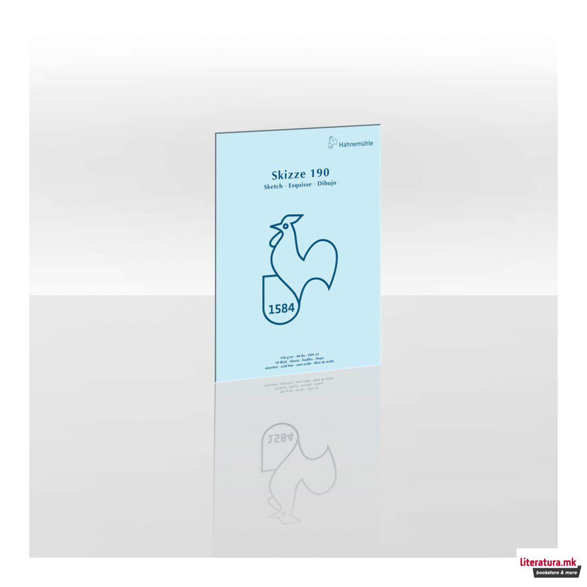 Скеч блок, 190 g/cm², A5 