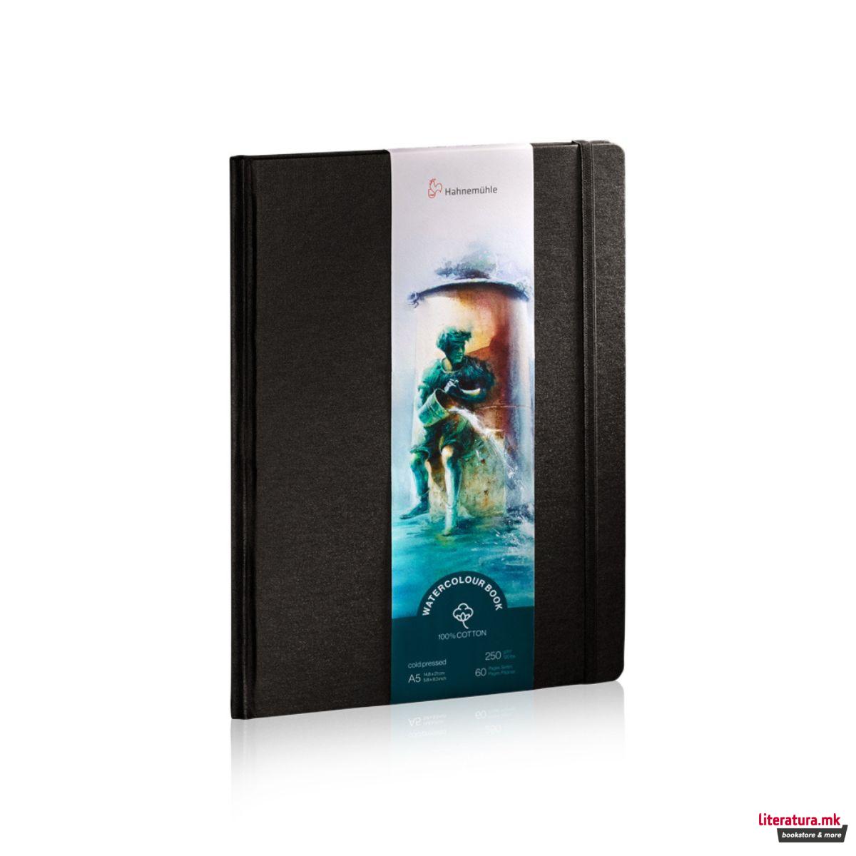 Скицник, Watercolour, 250 g/cm², А5 вертикален, ладно пресуван, 100% памук 
