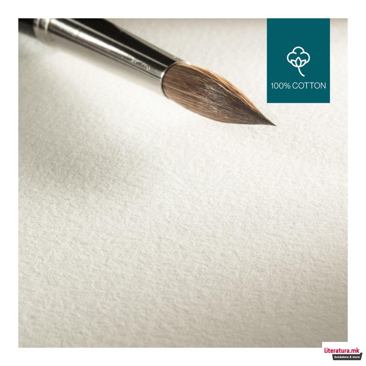 Скицник, Watercolour, 250 g/cm², А5 вертикален, ладно пресуван, 100% памук 