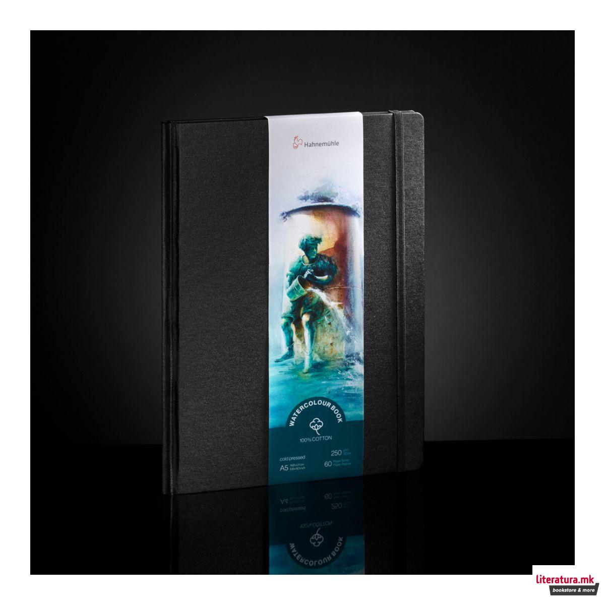 Скицник, Watercolour, 250 g/cm², А5 вертикален, ладно пресуван, 100% памук 