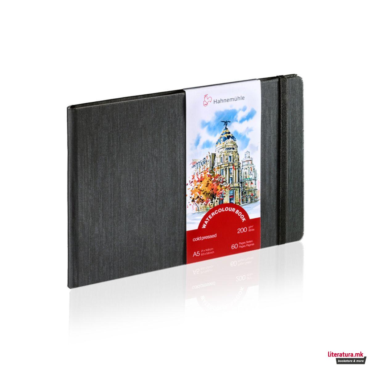 Скицник, Watercolour, 200 g/cm², A5 хоризонтален, ситно зрнест 