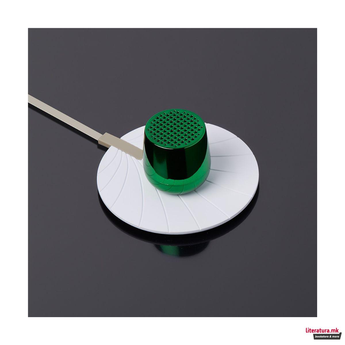 Безжичен Bluetooth звучник, MINO+, металик зелен 