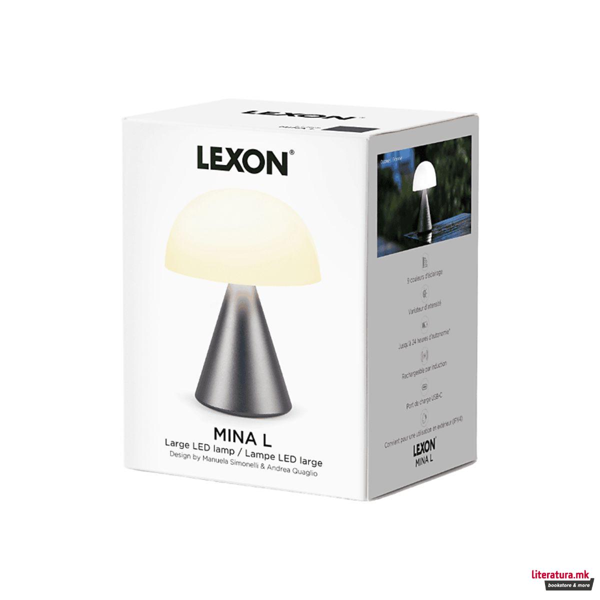 Столна LED ламба, MINA L, бела 