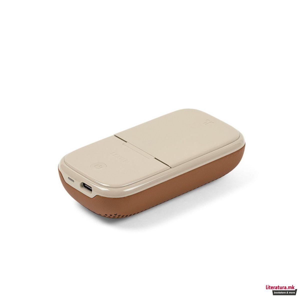 2 во 1 безжичен звучник + слушалки, SOFTPOWER, кафеави 