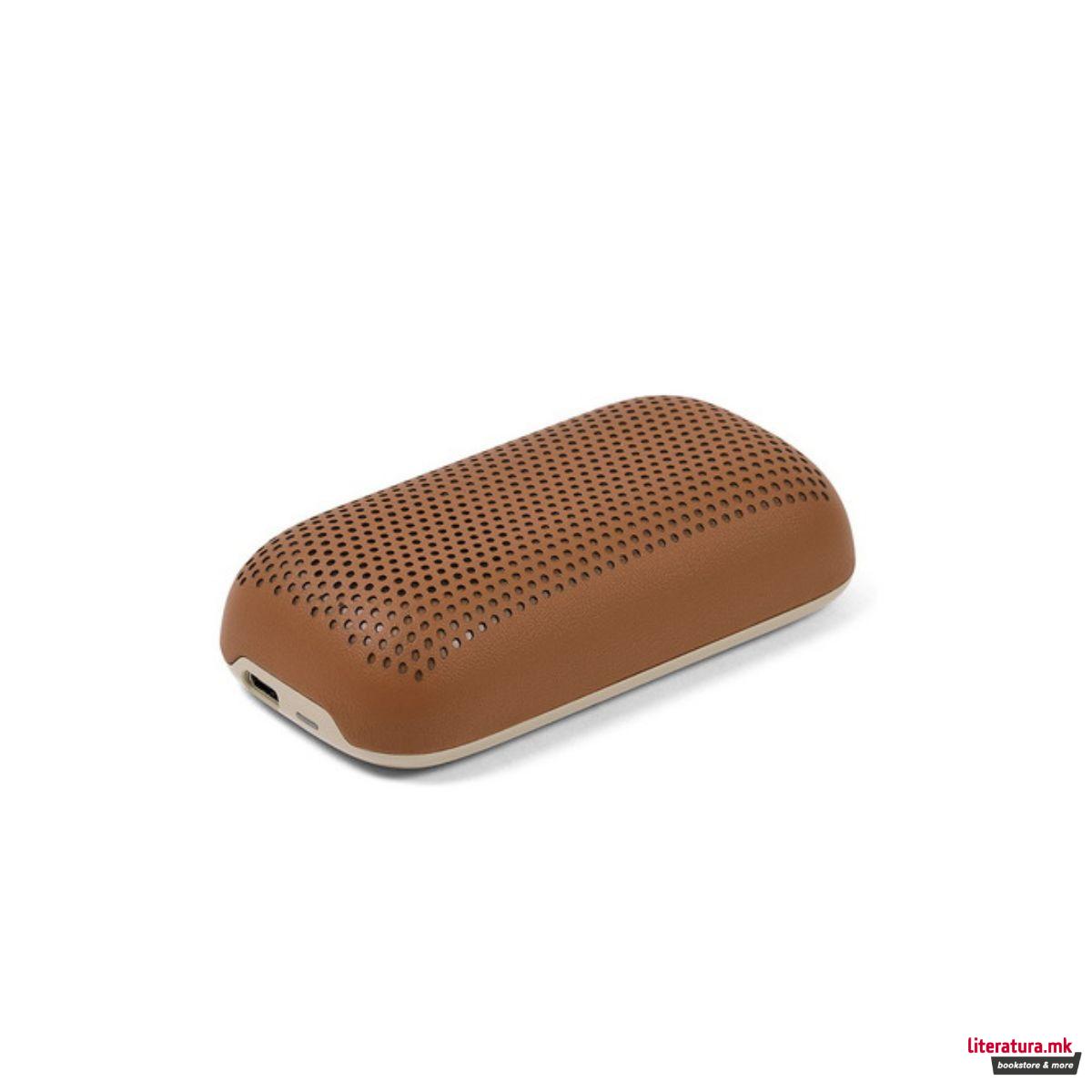 2 во 1 безжичен звучник + слушалки, SOFTPOWER, кафеави 