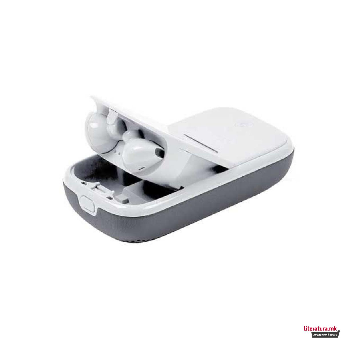 2 во 1 безжичен звучник + слушалки, SOFTPOWER, сиви 