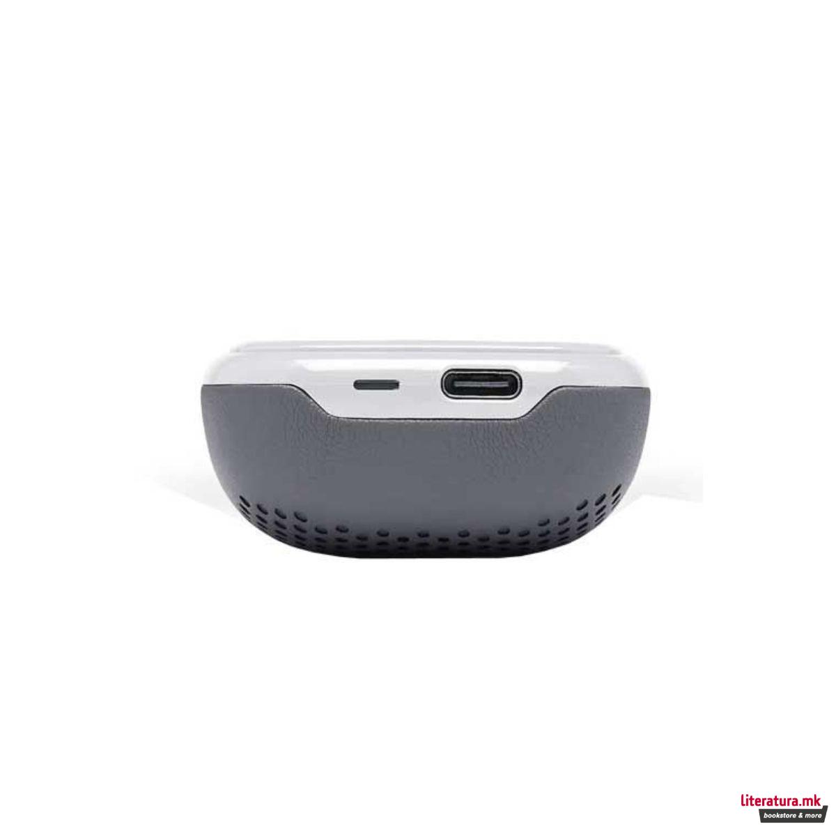 2 во 1 безжичен звучник + слушалки, SOFTPOWER, сиви 