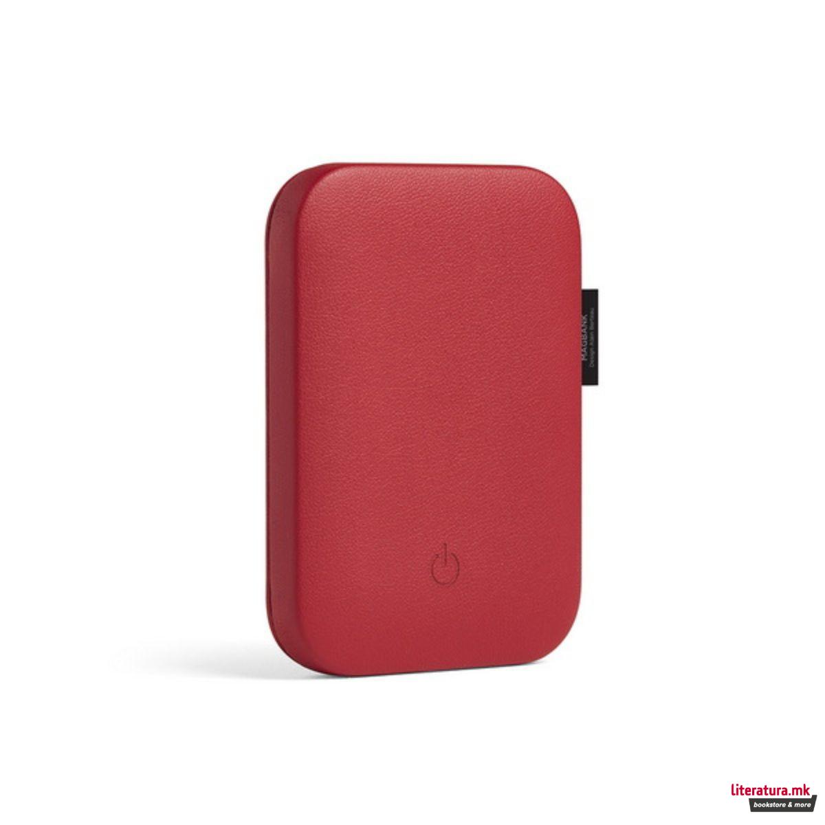 Магнетен преносен полнач, SOFTPOWER MAGBANK, црвен 