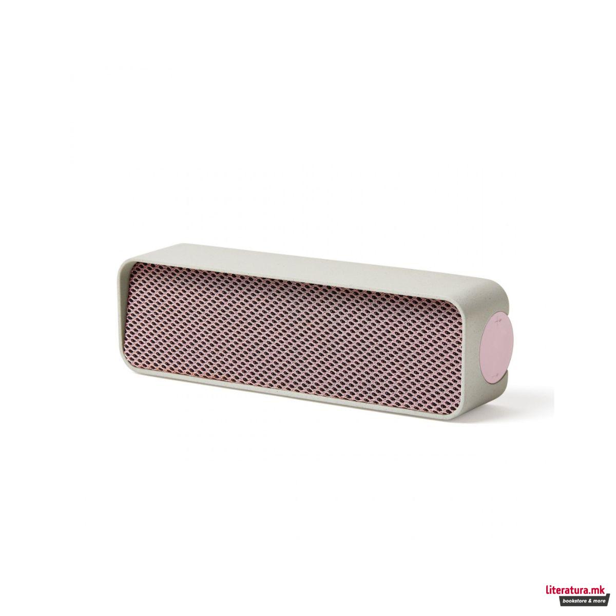Безжичен Bluetooth звучник, OSLO SOUND, светлосив/розев