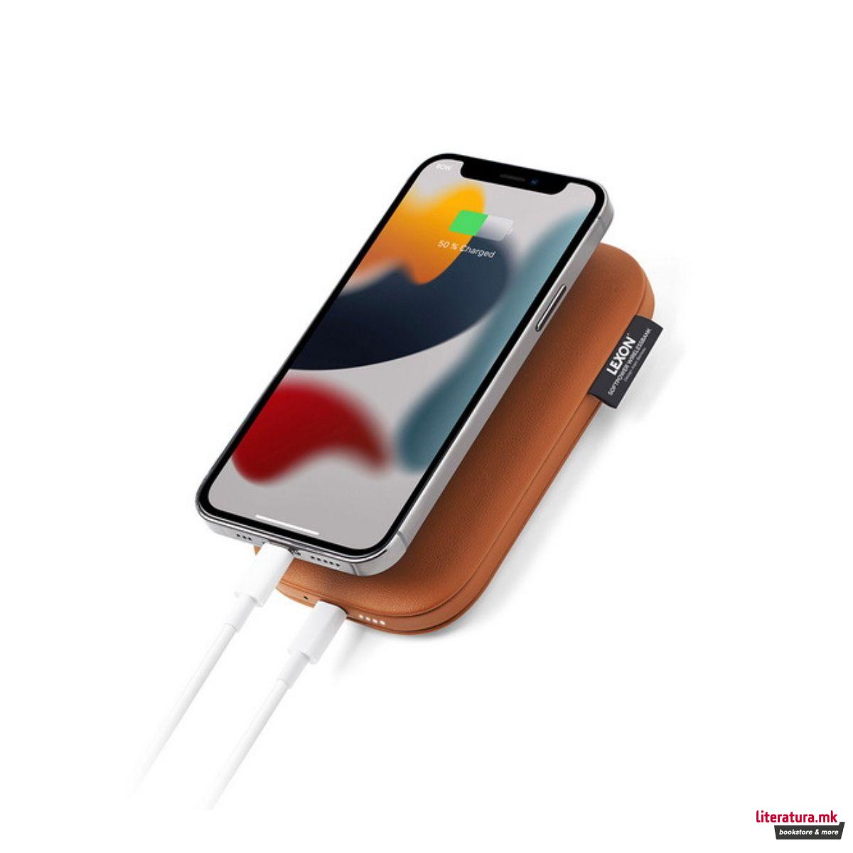 Преносен полнач, SOFTPOWER QI, кафеав 