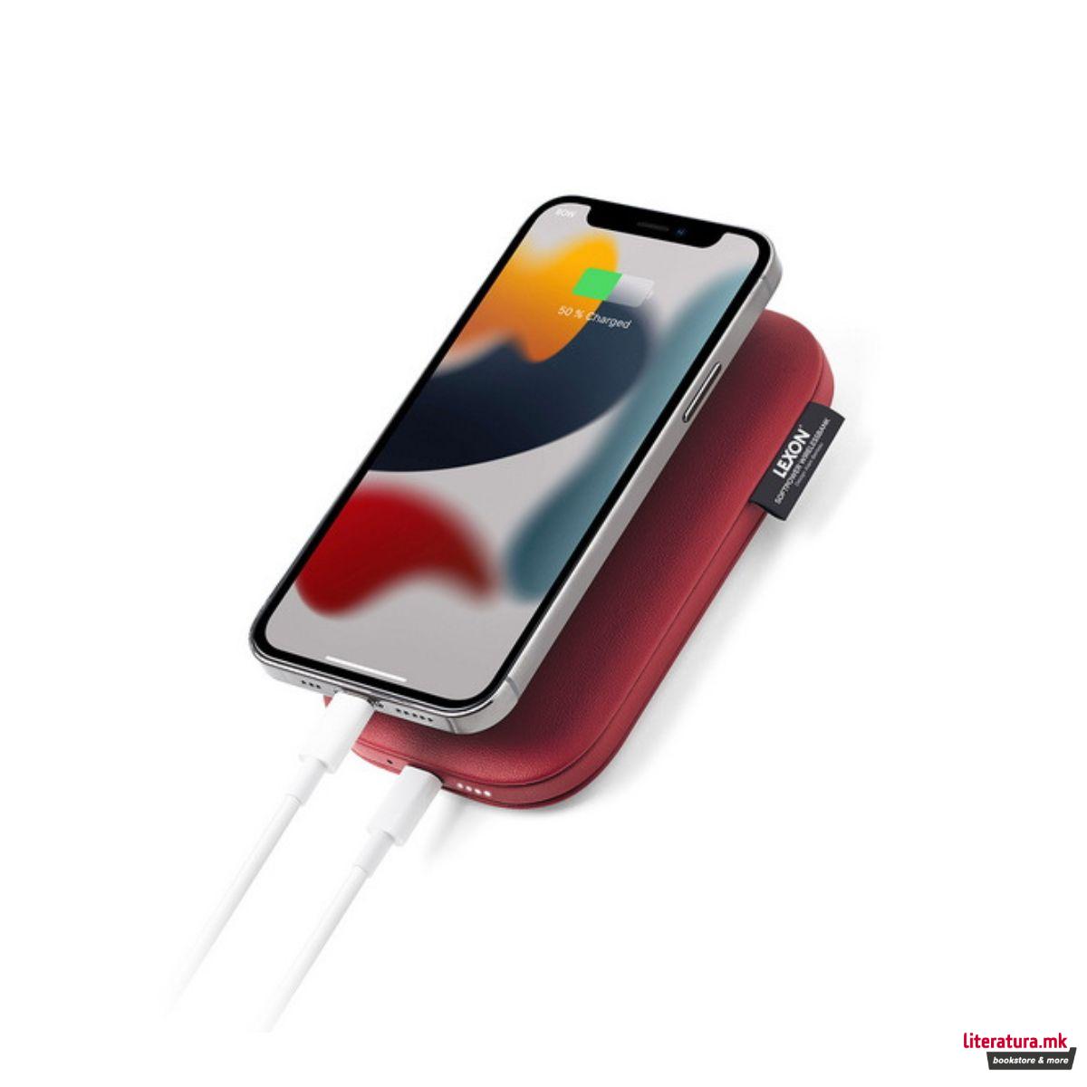 Преносен полнач, SOFTPOWER QI, црвен 