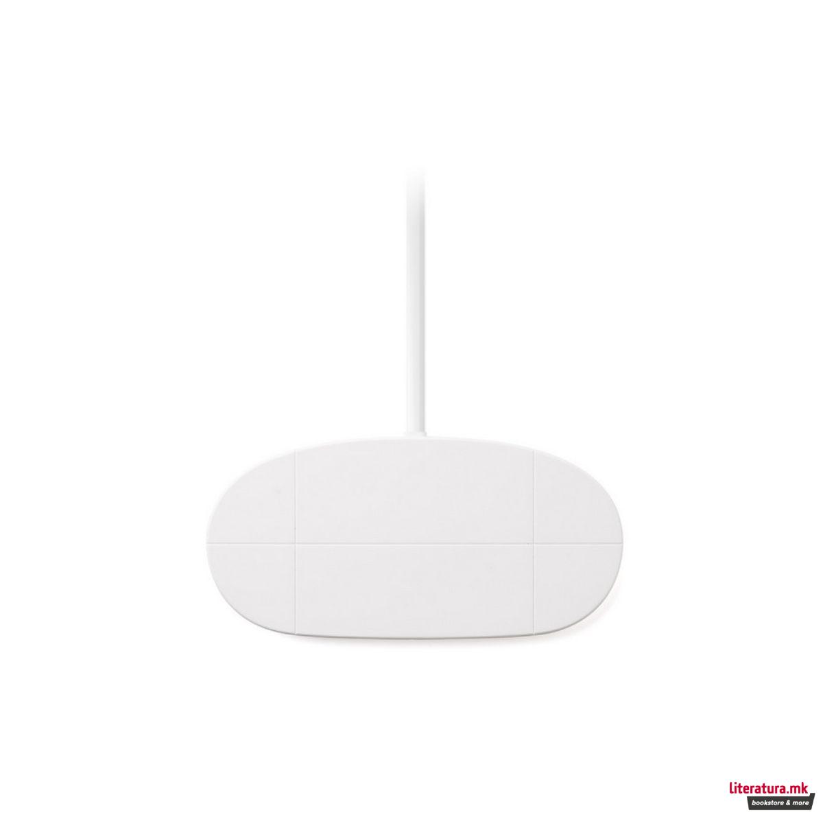 Мини преносен полнач, DUO, бел 