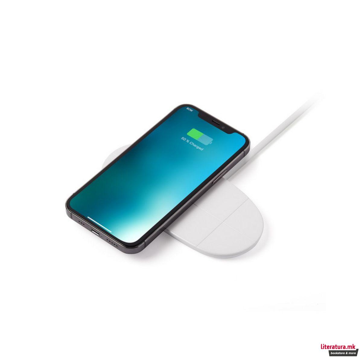 Мини преносен полнач, DUO, бел 