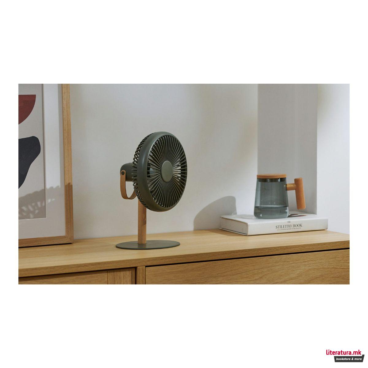 Пренослива столна ламба и вентилатор (2 во 1), Beyond, Navy Green