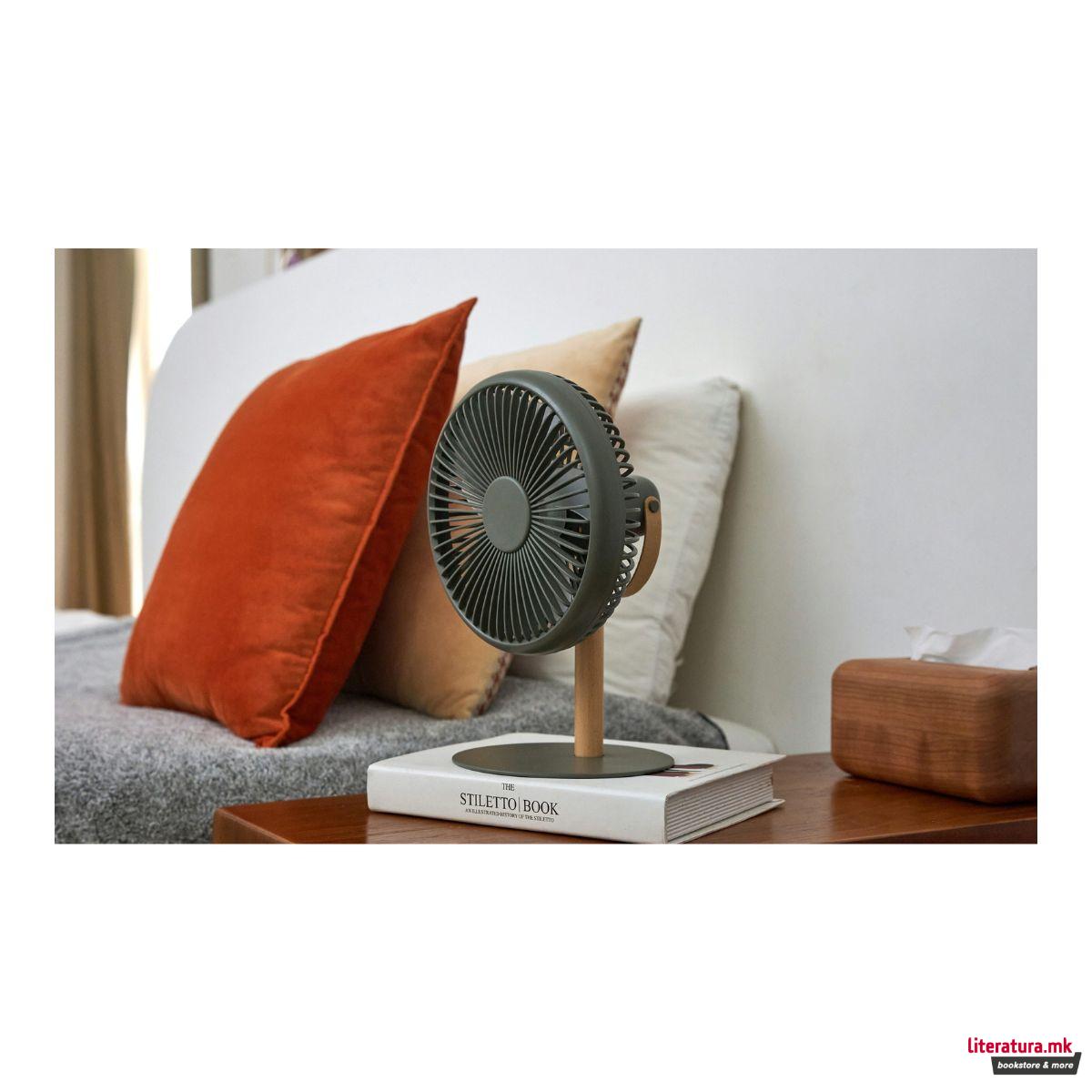 Пренослива столна ламба и вентилатор (2 во 1), Beyond, Navy Green