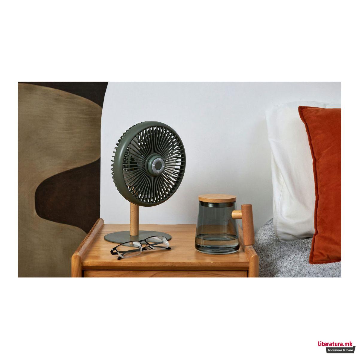 Пренослива столна ламба и вентилатор (2 во 1), Beyond, Navy Green