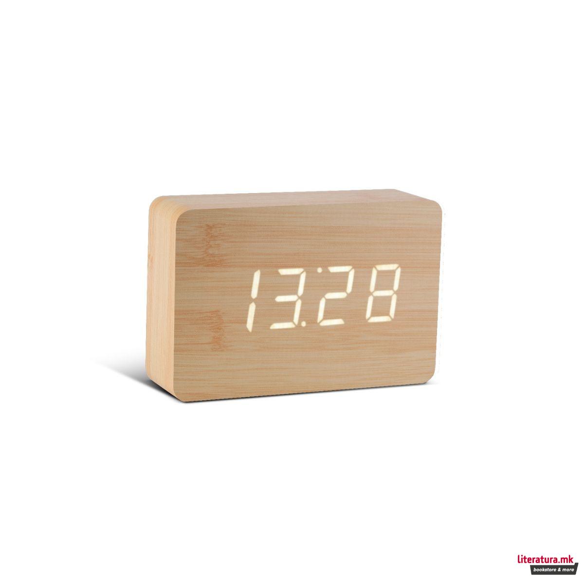 Часовник, Brick Click Clock - Beech 