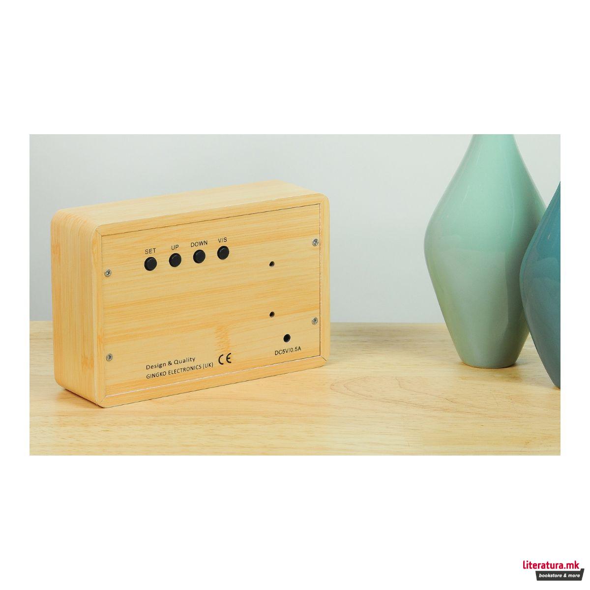 Часовник, Brick Click Clock - Beech 