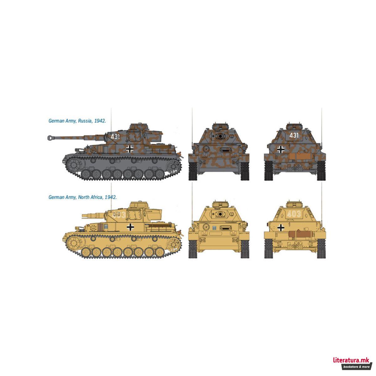 Макета, SD. Kfz. 161 Pz. Kpfw. IV Ausf.F1/F2, 1:72 