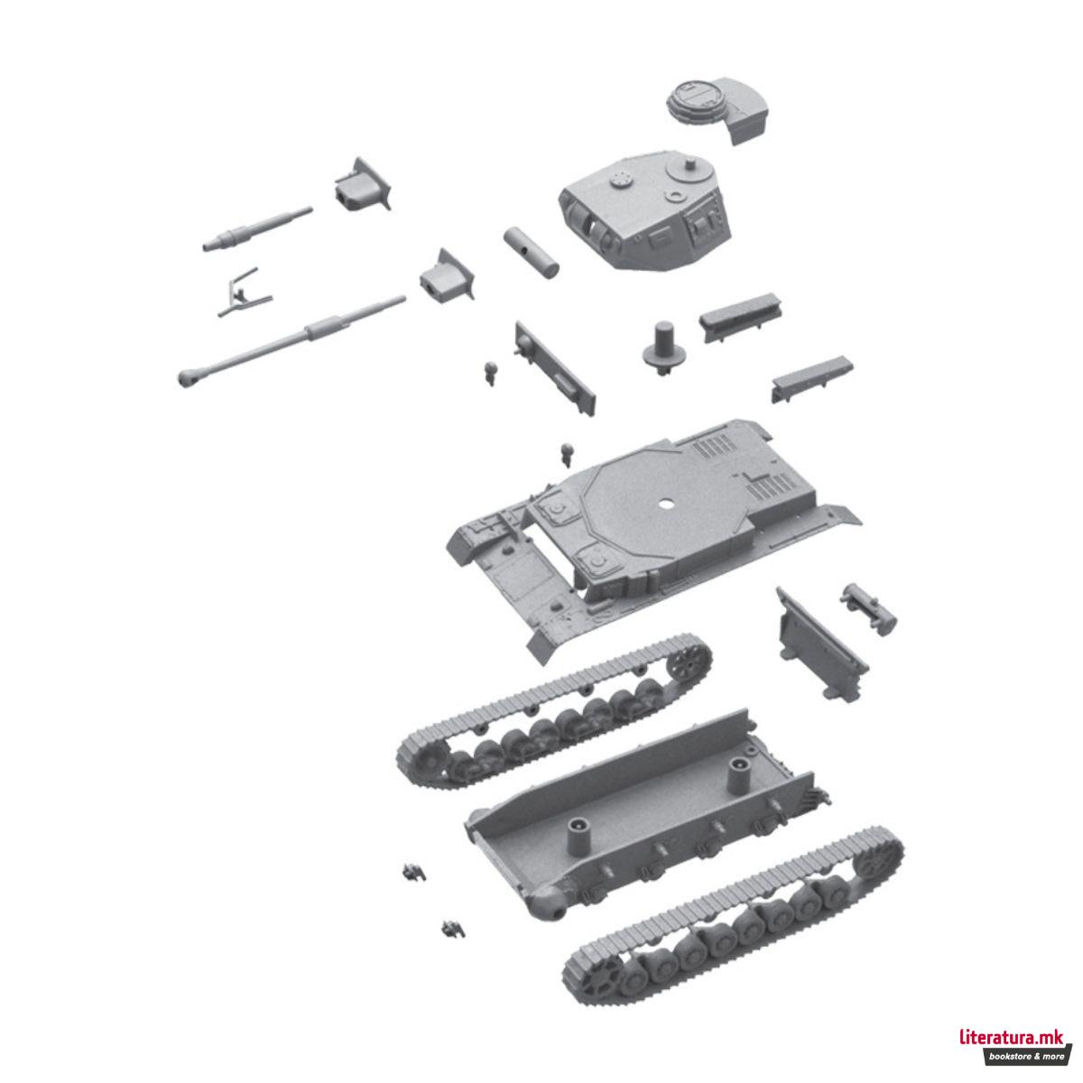 Макета, SD. Kfz. 161 Pz. Kpfw. IV Ausf.F1/F2, 1:72 