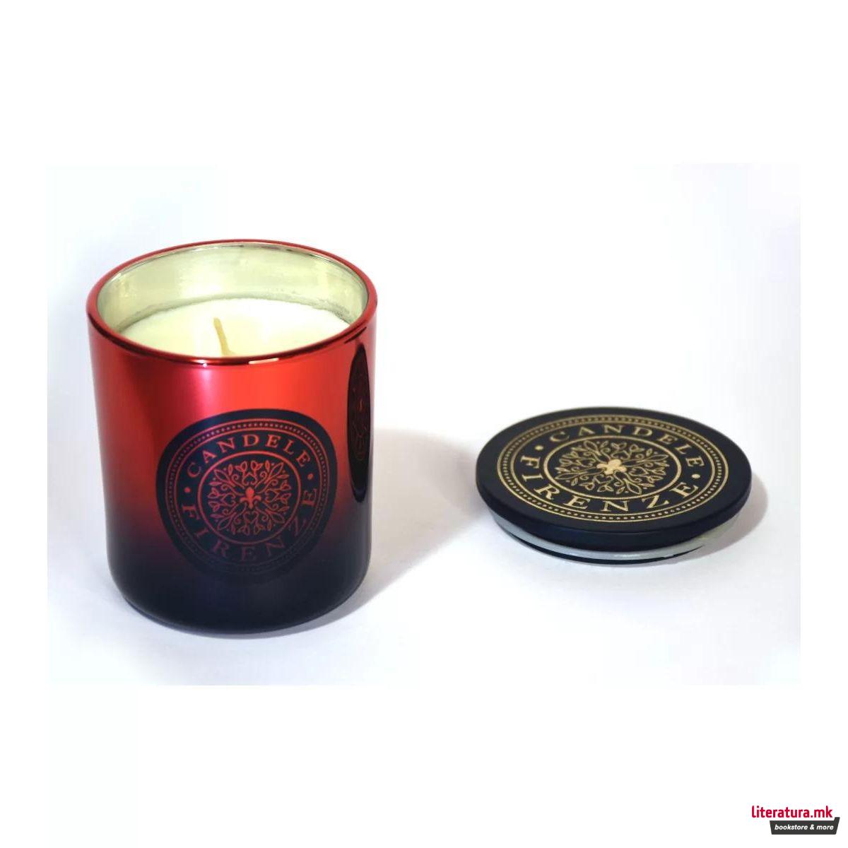 Свеќа, Candele Firenze Glass, металик црвена градиент 