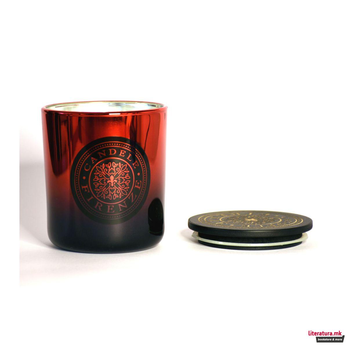 Свеќа, Candele Firenze Glass, металик црвена градиент 