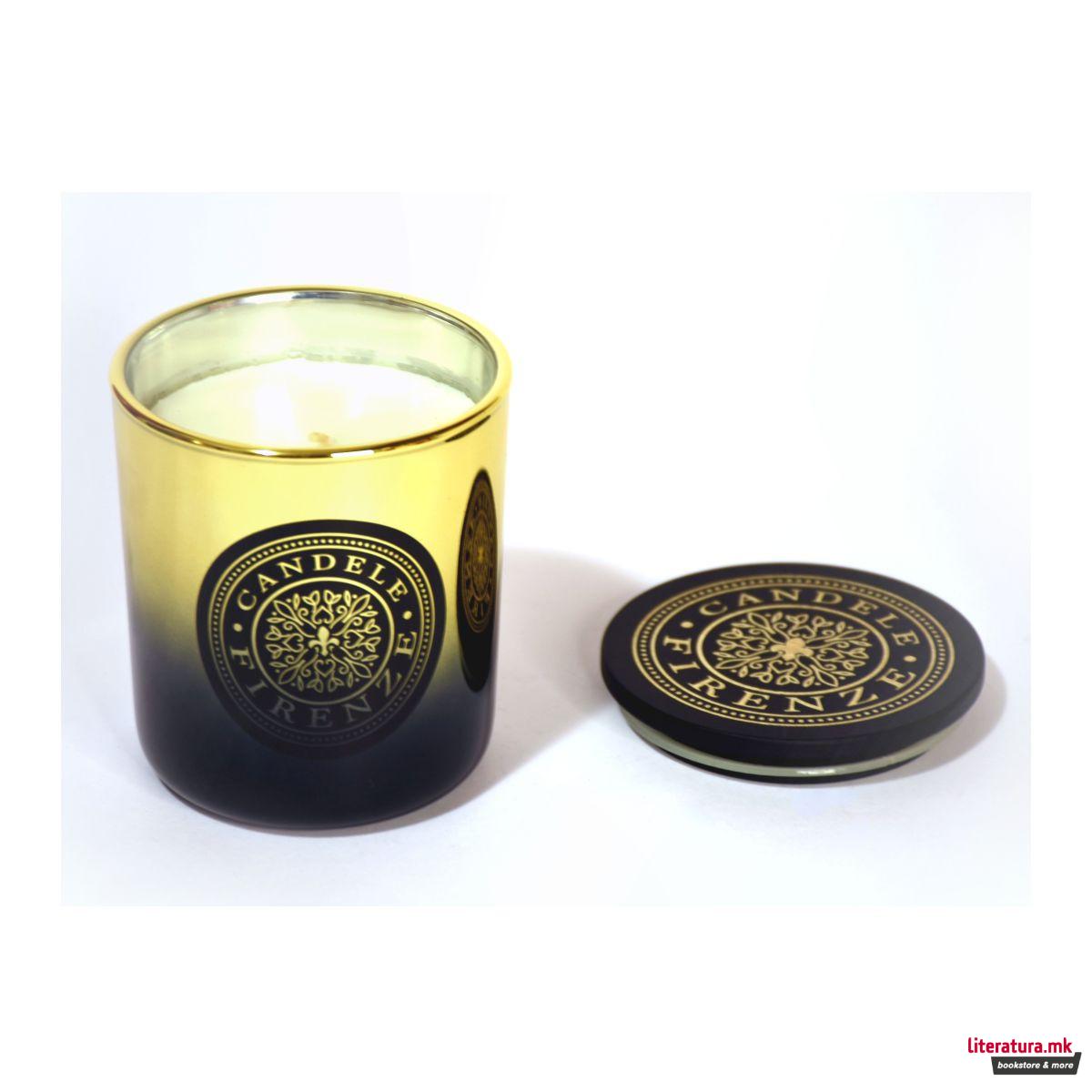 Свеќа, Candele Firenze Glass, металик златна градиент 