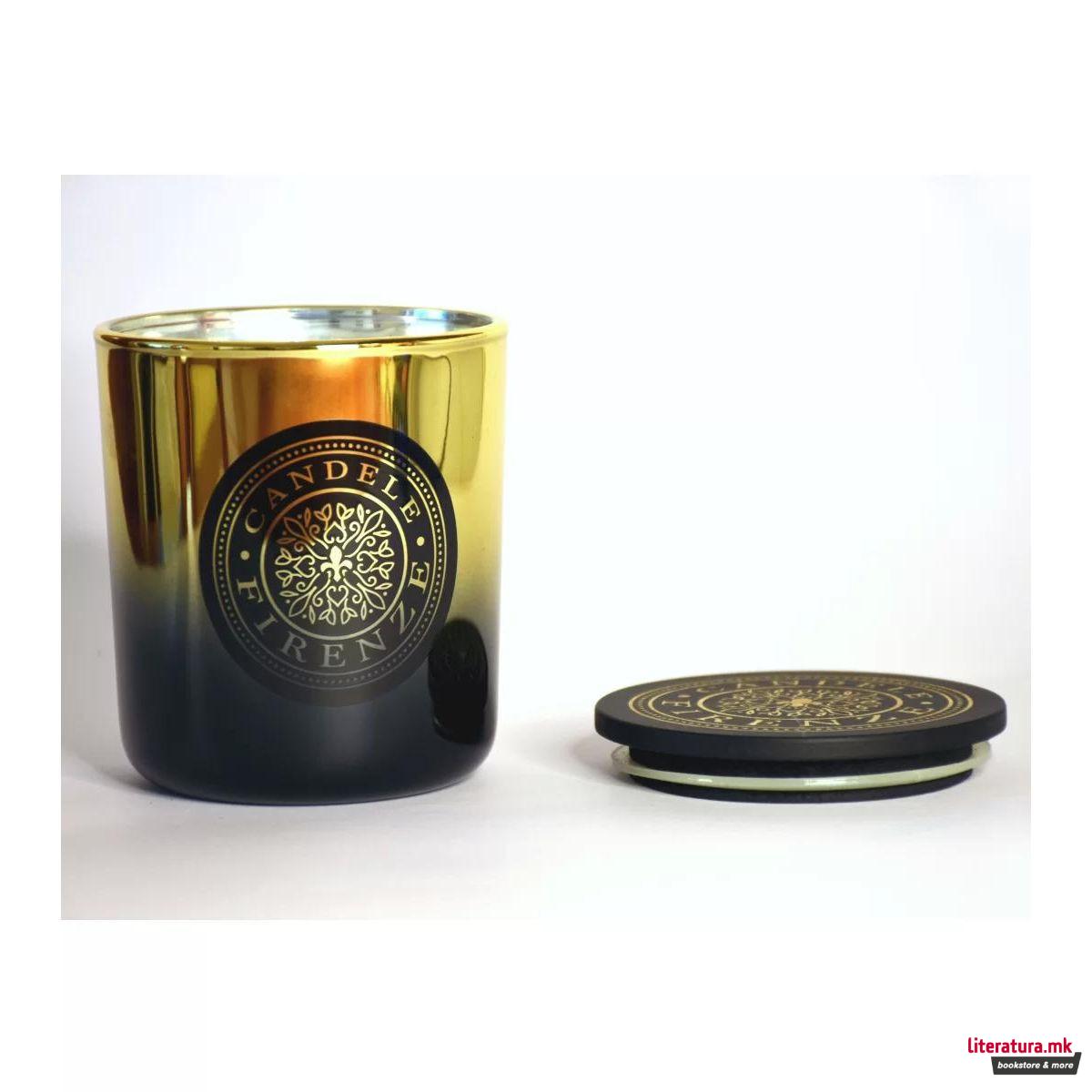 Свеќа, Candele Firenze Glass, металик златна градиент 